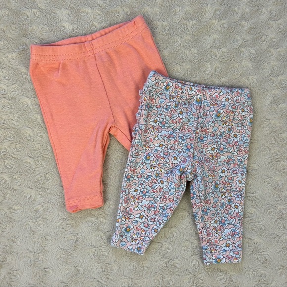 Carter's Bottoms Carters Newborn Baby Girl Pants Bundle Floral